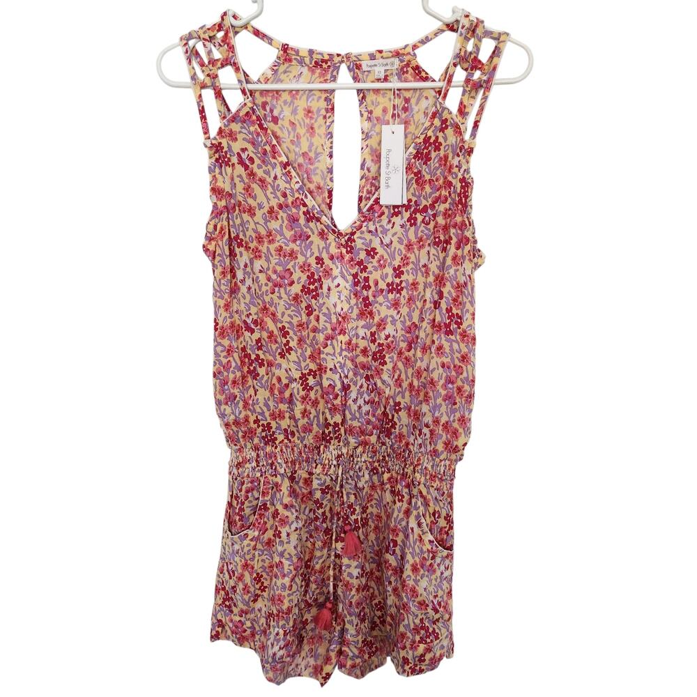 Poupette St. Barth Triny Floral Romper XS Beach Resortwear Cottagecore Fairycore